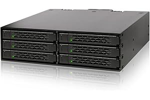 ‎ICY DOCK ICY DOCK Wechselrahmen für 6X 2,5 Zoll (6,4cm) SATA SSD/HDD in 1x 5,25 Zoll (13,3cm) - Vollmetall ToughArmor MB996SP-6SB