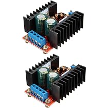 Hailege 2pcs 150W 6A Adjustable DC Boost Converter Step Up 10-32V to 12-35V Voltage Charger Module Power Supply Inverters Converter Hailege 2pcs 150W 6A Adjustable DC Boost Converter Step Up 10-32V to 12-35V Voltage Charger Module Power Supply Inverters Converter
