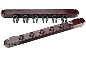 OSG Snooker Pool & Billiards Stick Holder Protection Wooden Wall Cue Rack For 6 Cues