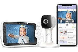 Hubble Connected Nursery Pal Cloud Baby Monitor with Camera, 5-Inch Screen, Night Light, Night Vision, Room Temperature Sensor and Smartphone App