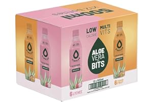 GENERIC Simplee Low Calorie Aloe Vera Bits Drink with Multi Vitamins, Mixed Pack of Lychee and Passion Fruit, 12 x 500ml Sold by Bargain Hub