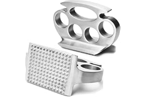 Renyigou Meat Tenderizer Hammer Steak Hammer Mallet Zinc Alloy Meat Tenderizer Hammer Pork Chop Steak Meat Mallet Rubber Portable Kitchen Tools