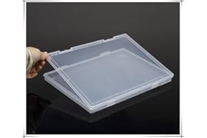 CO-LINK Confezione da 2 scatole di archiviazione in plastica trasparente A4 per ufficio, documenti e documenti da ufficio, organizzatori di immagazzinaggio in polipropilene per collezioni, riviste