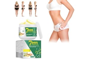 NIHEXO 7 Days Ginger Slimming Cream,Natural Belly Slimming Ginger Hot Cream,Belly Firming Cream,Anti Cellulite Massage Oil,Anti Cellulite Cream,Fat Burning Cream for Belly for Women Men (1Pcs)