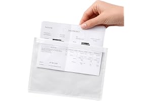 Netuno 100 genomskinliga självhäftande dokumentfickor C5 | Transparenta självhäftande fickor för fraktsedlar, fakturor, frakt och etiketter