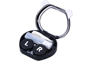 Healifty - Kit portatile Contact Container per lenti a contatto, con specchio