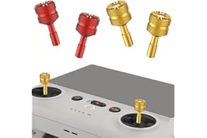 CJBIN Mini 3 Pro Steuerknüppel, 2 Paar Anti-Rutsch Fernbedienung Joystick für DJI RC Smart Controller, Aluminium Daumen Joystick für DJI RC Pro, Gold und Rot