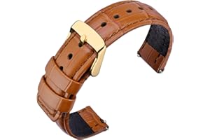 ANNEFIT Cinturino in Pelle a Sgancio Rapido 18mm 20mm 22mm 24mm, Cinturini di Ricambio con Fibbia in Acciaio Inossidabile