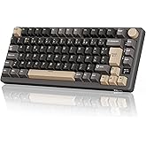 RK ROYAL KLUDGE M75 Wireless Mechanical Keyboard, Azerty BT5.0/2.4G/USB-C Compact 75% Mechanical Gamer Keyboard with OLED Sma
