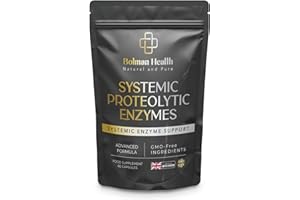 BOLMAN HEALTH Systemic Proteolytic Enzymes | Advanced Enzyme Complex | Supports Inflammation Response, Repair & Recovery | Digestive & Immune Health | 60 Vegan Capsules | GMO-Free | Made in UK