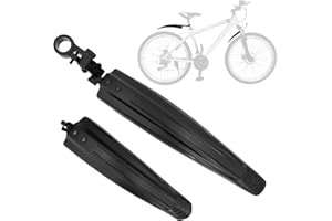 Hotype Garde-Boue de Vélo, Couverture Complète Universelle épaissir élargir Garde-Boue Avant et Arrière Réglable, pour Montagne Cyclisme, VTT vélo de RouteRoute, Noir, 2 Pièces