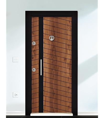 Portone Blindato Moderno Con Doppia Chiusura - Riempimento Lana Minerale, Design Antracite Effetto Legno PL47 (Interna Sinistra) - Foto 10