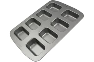 PME CSB107 stal węglowa nieprzywierająca 8 mini podłużna patelnia do ciasta, szara