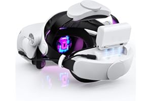 Loqdivr für Oculus Quest 2 Zubehör, (Aktualisierte Version)7000-mAh-Akku Premium-Komfort-Elite-Gurt-Ersatz für Quest 2-Kopfgurt Verbesserte Unterstützung Einfache Installation und Ergonomisches Design