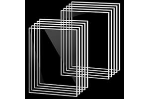 Hotyin 10Pcs Clear Plexiglass, Clear Acrylic Sheets 2.2 mm Thick, Plastic Perspex Sheets with Protective Films, Plastic Sheet for Picture Frame, Painting, DIY Craft, Display (127 x 178 mm)