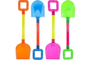 Enjoyaa Beach Spades,4 Pcs Beach Spade Sand Shovels Toys with Handle,40cm Kids Sand Pit Toys Sand Snow Shovel ABS Plastic Spade for Kids Beach Snow Garden Backyard Play Boys Girls Gift