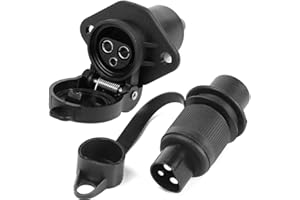 AGRISHOP 12V 3 Poli Spina Presa Di Corrente Per Rimorchio Connettore Maschio Femmina Adattatore Per Rv Caravan Trattore Camion Van Bordo