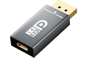 OHBUYAGN 8K@60Hz USB-C to DisplayPort 1.4 Adapter, Supports 4K@120Hz, Compatible with iPhone 16/15, Galaxy S25/S24, MacBook Pro/Air