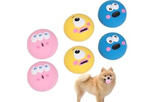 PZJFH 6 Stück Hundespielzeug Quietschend Latex Hundebälle Lustige Tier-Sets für Klein Hunde Interaktives Spielen, ø: 5,5 cm