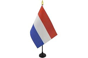 AZ FLAG - Tischflagge Niederlande - 15x10 cm Goldene Splitze - Holländische Tischfahne 10 x 15 Cm - Flaggen