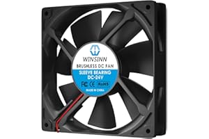WINSINN 120mm Fan 24V Brushless 12025 120x25mm for Cooling PC Computer Case CPU Coolers Radiators - 2Pin