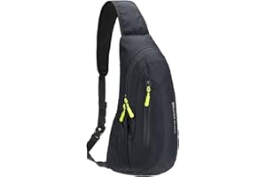 PivotWing Sling Bag Brusttasche Herren Kleiner Rucksack Damen Shoulder Crossbody Crossover Bag Mini Rucksack Klein Schultertasche Brust Tasche Rucksäcke Sporttasche Umhängetaschen Crossbag Grau