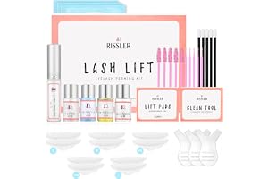 Fransförlängningskit, Rissler Lash Lift Kit, Fransupplyftningskit, Semipermanent Böjning, Franspermanent, Anpassad för Brow Lift, Perfekt Kit för Salonger (Klassisk)