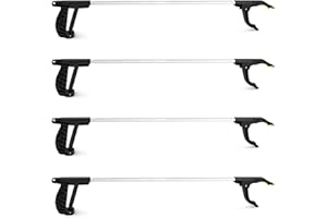 KEPLIN 4 Pack Litter Picker Ergonomic Long Reach Handle 30 Inch (75cm) Garden Tool, Magnetic Pick Up Durable & Sturdy for Picking Rubbish, Weeds, Leaves, Gardening, Elderly & Disabled Multi-use Tool…