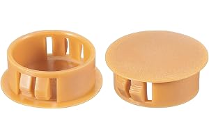 PATIKIL 20 st 2,5 cm hålpluggar, 1 tum/25 mm plastpluggar, 20 st spoltyp runda hålproppar skydd snäppa i låshålsrör för bord