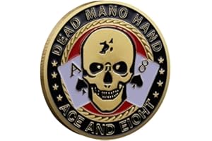 YIQILAFADA Poker Card Guard Coin Collectibles Table Games Poker - Good Luck, Las Vegas, Poker Accessories, Pot Committed, Shark, Donkeys, Quees, Ace King Lucky Coin