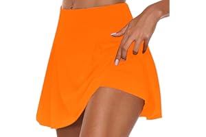 JUANMAO Jupe Short Femme Ete avec Poche Short Sport Femme Taille Haute Jupe Short De Tennis Golf A-Line Skirt Y2k Petticoat Underskirt Mini Jupe avec Culotte Intérieur De Course Athlétiques 2023