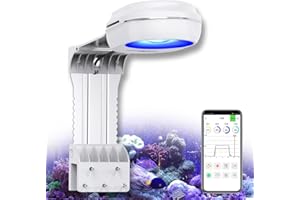 PopBloom RL60 Full Spectrum Reef Light WiFi Marine Reef LED Aquarium Light Saltwater Aquarium Fish Tank Lamp (60W WiFi - White)