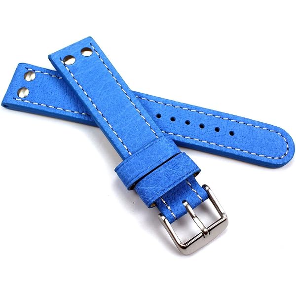 Oozoo Cinturino Orologio In Pelle Cognac – Attacco 22mm, Cucito Con Rivetti, Include Anse A Molla