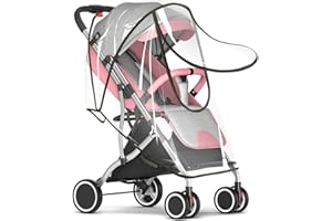 MULINHAI Habillage Pluie Universel pour Poussette，Protection pluie pour poussette Protection contre pluie et vent，Bonne circulation de l’air Matériel EVA