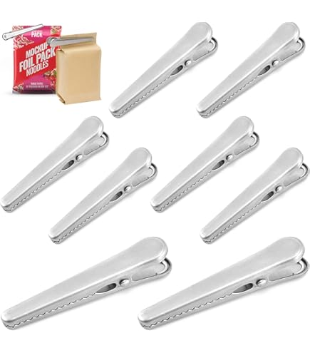 5 Pcs Pince Sachet Inoxydable,76 Mm Pince Fermeture Sachet