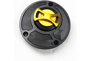 BHYSHOP CNC Bow-tie Gas Fuel Tank Cap Cover For Yamaha YZF R6 R1 R25 MT 07 09 FZR1000 FZ1 TT600 V-MAX (Titanium)