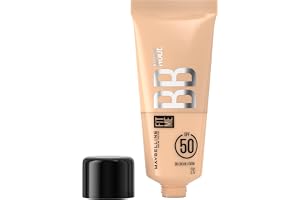 Maybelline New York Fit Me Nude BB Cream SPF50 | Jämnar ut hy, Naturlig och ljus finish, utan fet effekt, applicering av finger eller borste, toning vård