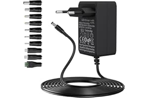 Gonew21 5V Netzteil 2A - AC Adapter Universal, 2 Meter Kabel, AC Adapter Eingang 200-240V 50-60HZ, Netzteil 5V 2A 10W Ausgang, 10 Steckernetzteil DC, Transformator, LED-Licht, Mehr 5V-Geräte