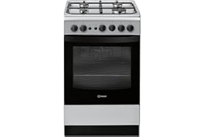 Indesit Freestanding IS5G1PMSS 50cm Gas Cooker A Rated - Silver