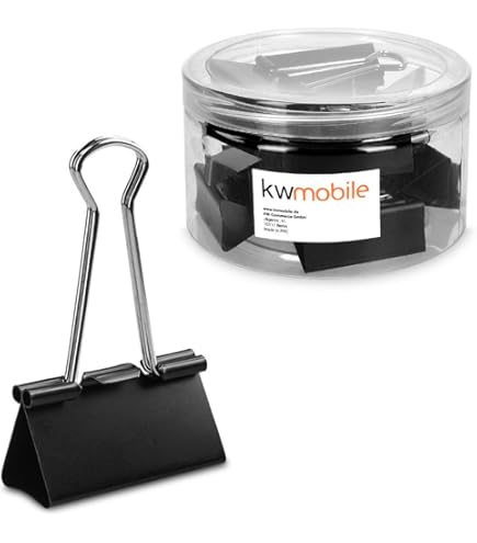 Fermacarte A Molla Rapesco 25mm - Confezione Da 10, Nero, Per Ufficio, Capacità 100 Fogli - Foto 11