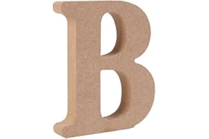 Gspirit Decorativo di Legno Lettere, Originale Colore 26 Alfabeto Legna Lettere per Nome Bambini Compleanno Festa Nozze Casa Decorazione e Camera da Letto, (B)