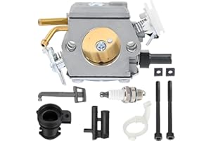 Qiuwanzia Carburetor Kit for Husqvarna 362 365 371 372 372XP 372XPW Chainsaw Replace Parts 503283203 503281801 HD-12 HD-6 with Spark Plug