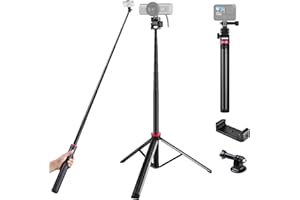 AYIZON Treppiede da pavimento per webcam Logitech C920/MX Brio 4K/C922/C930/Brio 500/Brio pro 4K/StreamCam Webcam/iPhone 16 15 14 13 e smartphone Samsung e action camera