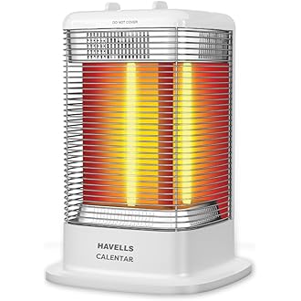 Havells Calenter 1050 Watt Room Heater With 3 Carbon Heating Tube| 3 Heat Setting| Tip Over Switch Protection| 3 Direction Heating| Upto 120min. Timer