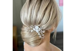 Edary mariée mariage épingles à cheveux argent fleur pinces à cheveux perle casque de mariée feuille cheveux accessoires pour femmes et filles