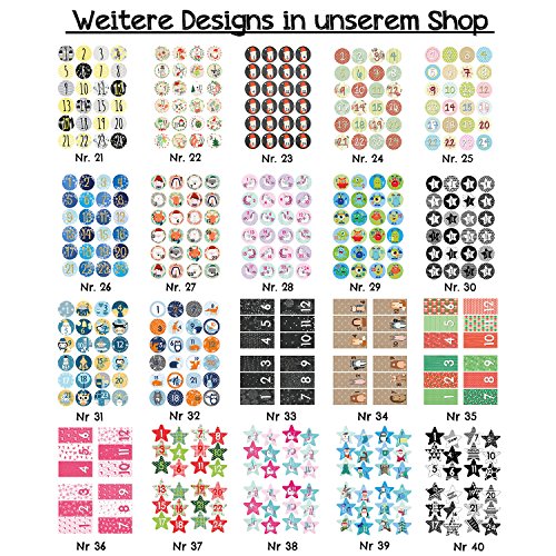 Adventskalender Miniset 26 – Aufkleber und Tüten - 3