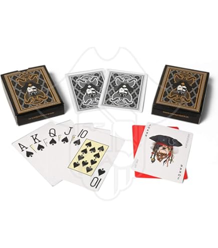 One Eyed Jack Premium Plastic Playing Cards - Black - 1 Deck of 52
