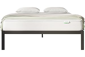 Novilla Rete Letto Matrimoniale 160x200 Struttura Letto a Doghe in Legno, Spazio di Archiviazione Sotto al Letto, Facile da Montare, Perfetto per Tutti Tipi di Letti e Materassi, Nero