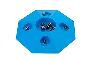 Engelhart – 502002 - Juego 6 canicas con Plato – 22 cm (Azul)