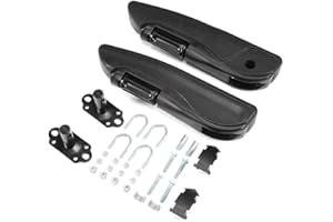 GEARCELL Car Universal Seat Armrest Adjustable 0‑120°for Range Left and Right Hand Arm Rest Replacement For Rv Motorhome Truck Black